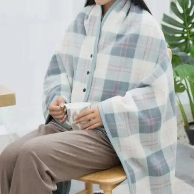 게으른 캐주얼 오피스룩에 어울리는 담요형 플란넬 숄 스웨터 랩 토퍼 편안한 담요형 의류 1개