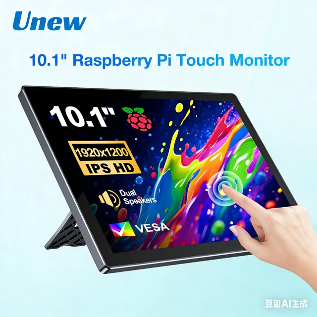 Unew 10.1인치 라즈베리 파이 터치 스크린 모니터 1920x1200 IPS 디스플레이 HDMI 타입-C USB-C 호환 바나나 윈 파이 5 4 3 A