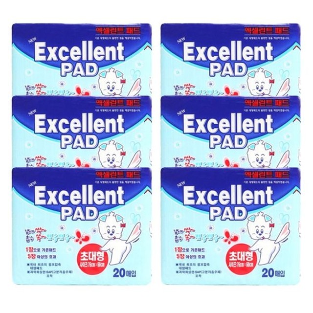 강아지 아몬스 초대형 패드 20매 6P 화장실 배변패드