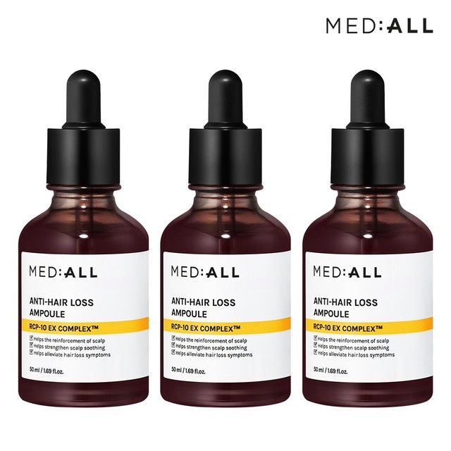 메디올 안티헤어로스 탈모케어 두피진정 비듬완화 두피 앰플 50ml 3개