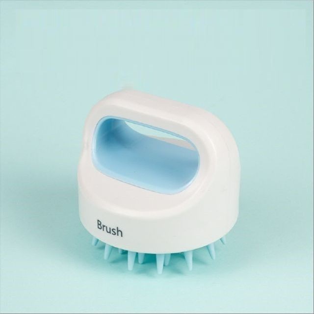 샴푸 OVS472E2 두피 브러쉬 마시지 실리콘 헤어 솔 케어 Blue