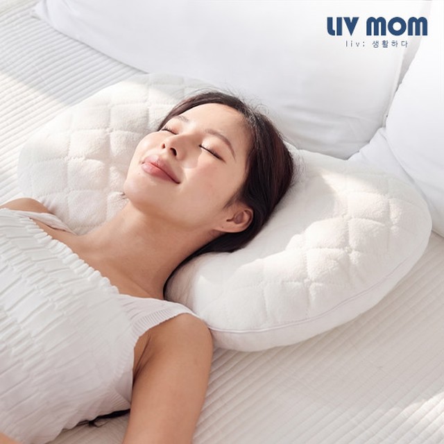 리브맘 국내생산 에어스프링 실리콘 통세탁 모달테리 경추베개