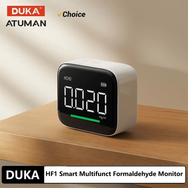 신제품 DUKA Atuman HF1 스마트 포름알데히드 모니터링 장치 다기능 휴대용 디지털 온습도계 Mi Home APP