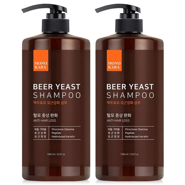 C2Y 모노카라 맥주효모 대용량 샴푸 1000ml 1개 – [AA2]샴푸 1000ml 2개