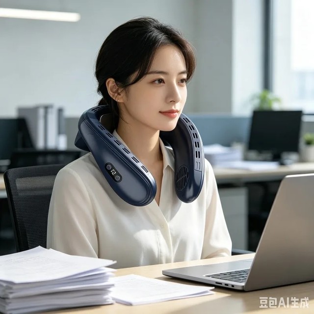 [해외] 목걸이형 선풍기 휴대용 USB 블레이드리스 터보 쿨링 조용하고 빠른 냉각 모발 친화적 경량 야외 캠핑 여행 일상용