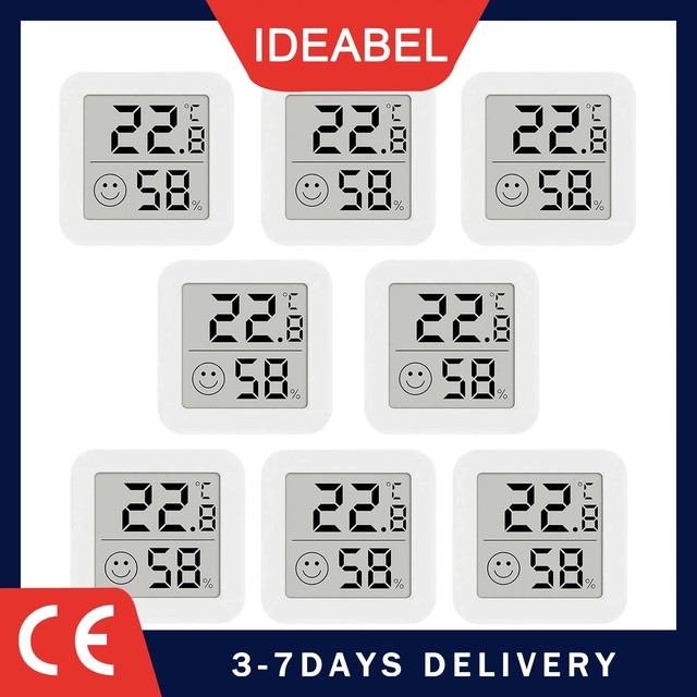 IDEABEL 4-10개 디지털 온습도계 실내 미니 온도계 LCD 전자 모니터 온습도계 실외 방 아기용