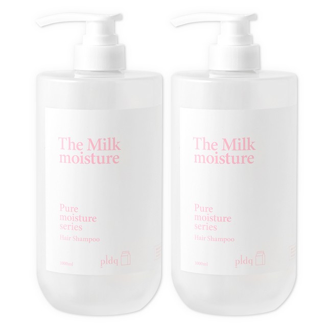 피엘디크 더 밀크 모이스처 샴푸 1000ml 2개 저자극 약산성 대용량