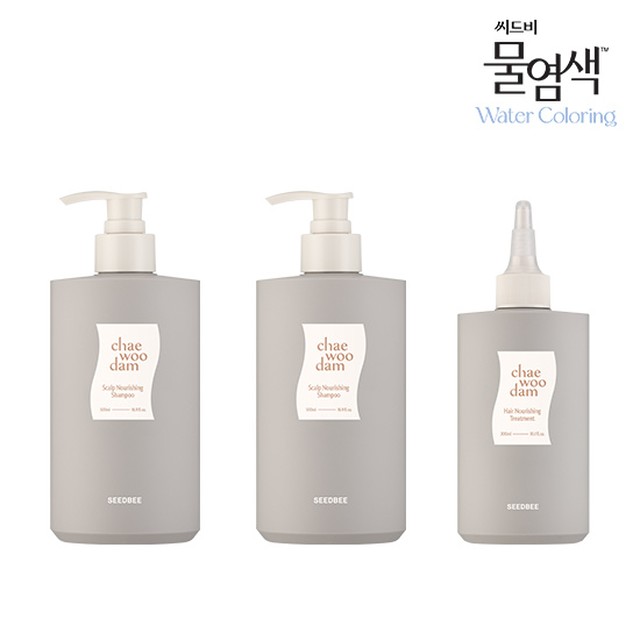 [ 씨드비 두피 모발 영양관리 패키지]씨드비 채우담 영양 샴푸 트리트먼트 패키지 (두피영양샴푸 500ml 2+모발영양 트리트먼트 300ml 1) +할인쿠폰(두피영양샴푸 500ml 2ea+모발영양 트리트먼트 300ml 1ea)