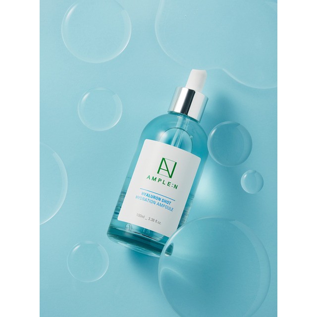 앰플엔 히알루론샷 수분 앰플 대용량 100ml + 블레미샷 크림 15ml 모이스처라이저 에센스 세럼 앰플