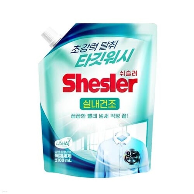쉬슬러 타깃워시 실내건조 일반 드럼 액체세제 2.1L