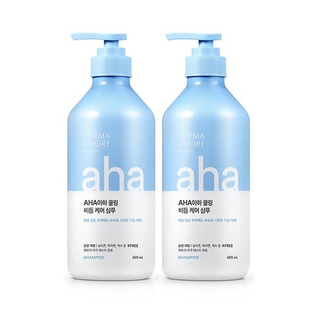 [보리보리] 애경 애경 더마앤모어 아하쿨링 샴푸 600ml 2개