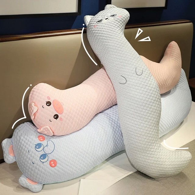 아이스 실크 사이드 수면 베개 긴 직사각형 다리 받침형 남성 임산부 여름 침실 기숙사 심플 스타일