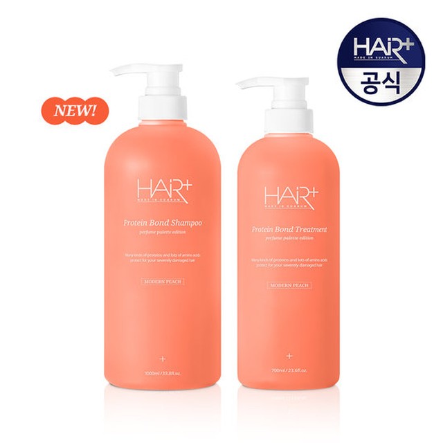 헤어플러스 모던피치 단백질 본드 대용량 샴푸 1000ml 트리트먼트700ml (택1)