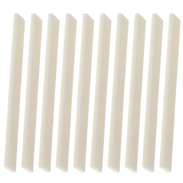 10x BLANK BONE 105x10x4mm 안장 기타 너트 브릿지 우쿨렐레 루티에