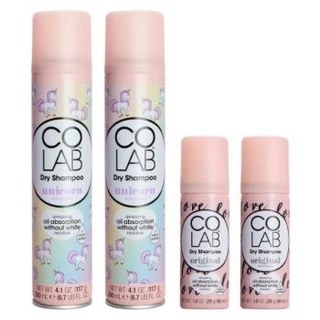 [셀러허브] 코랩 드라이 샴푸 200ml x 2개 + 50ml x 2개 – 유니콘 지성두피 뽀송뽀송한 여행 (S41300206)