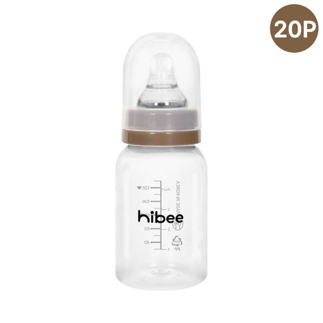 하이비 PP 에잇벤트 신생아 조리원 젖병 젖꼭지포함 130ml, 20개, 투명