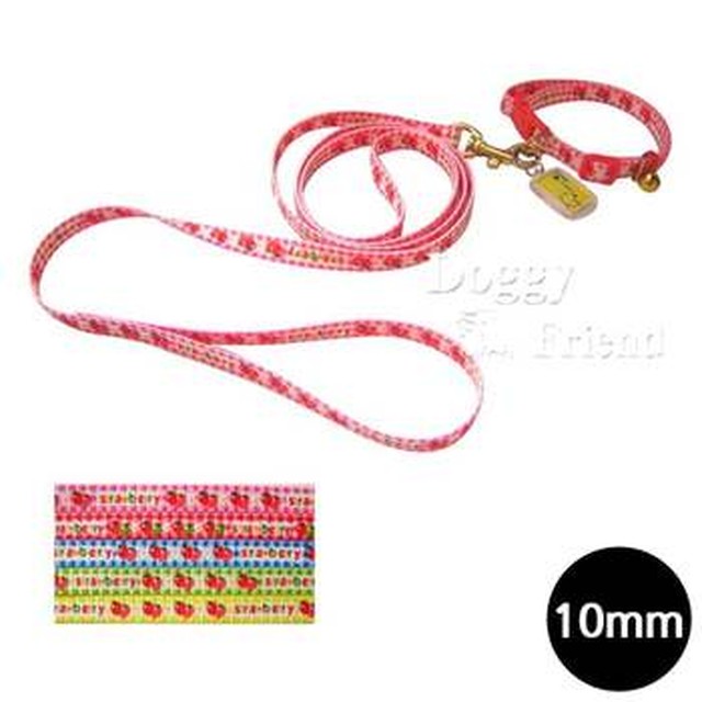 도기프렌드 파스텔 딸기 강아지 목줄셋트 10mm (랜덤1개) WFQ6C6Y