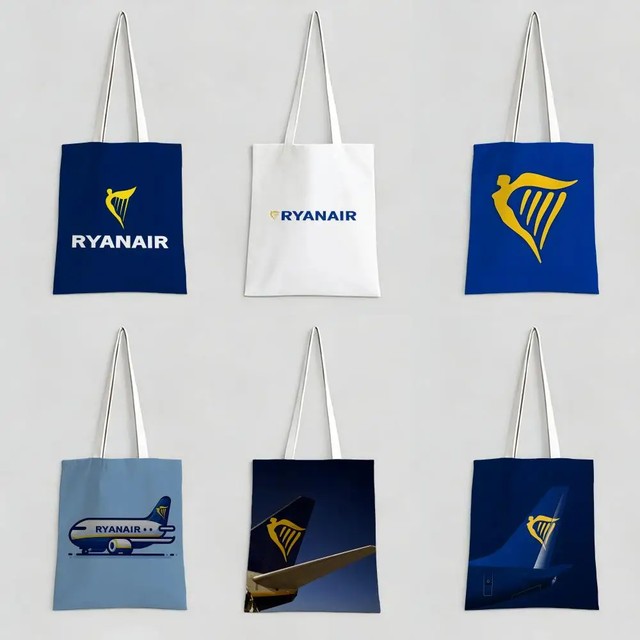 에어 R-Ryanair에서 영감을 받은 캐주얼 패션 수납 가방 시리즈 아트 프린트 가방 경량 숄더백 쇼핑백