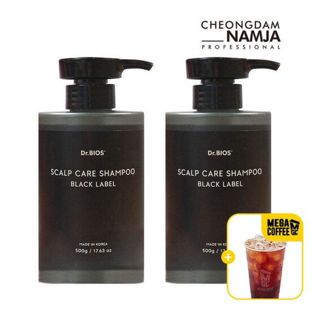 [구매시 메가커피 기프티콘+20%OFF][청담남자] 두피 강화 샴푸 미용실 약산성 샴푸 비듬 지성 볼륨 바이오틴 닥터비오스 (500g 2개)