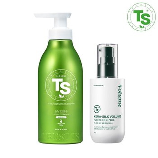 [신세계라이브쇼핑] 올뉴 TS 샴푸 500g 1개 + TS케라실크볼륨헤어에센스 75g 1개[이마트몰]