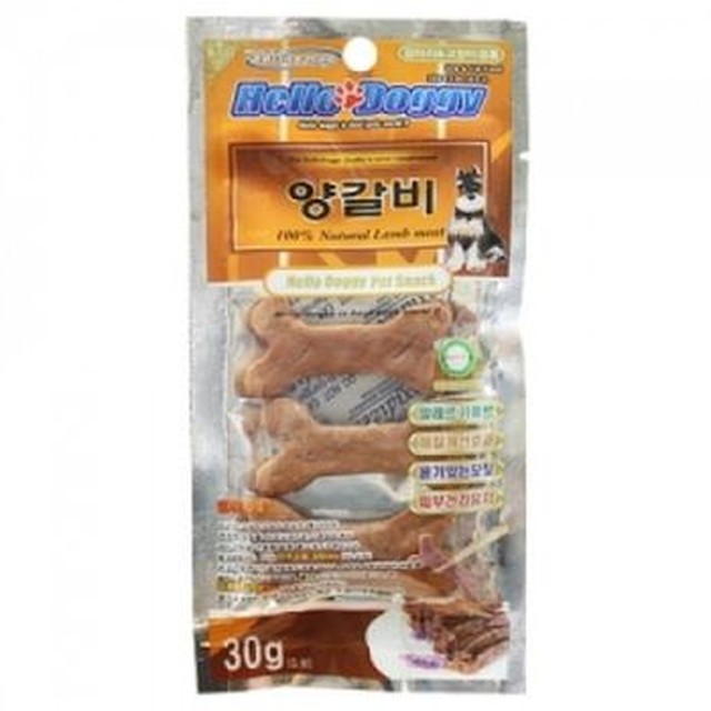 강아지 간식 헬로도기 양갈비 30g 반려견 육포 건조간식 애견용 WFPNDQN
