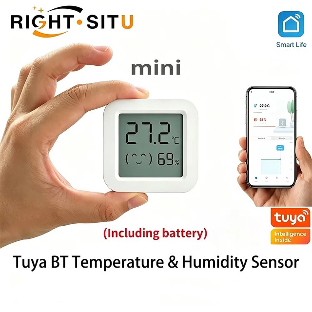 Tuya 온도 습도 센서 미니 LCD 디지털 디스플레이 APP 원격 제어와 호환 가능 BT 온도계 습도계