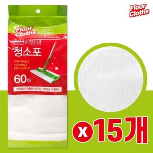 정전기 청소포 막대걸레 리필 부직포 청소용품 WFLM78V