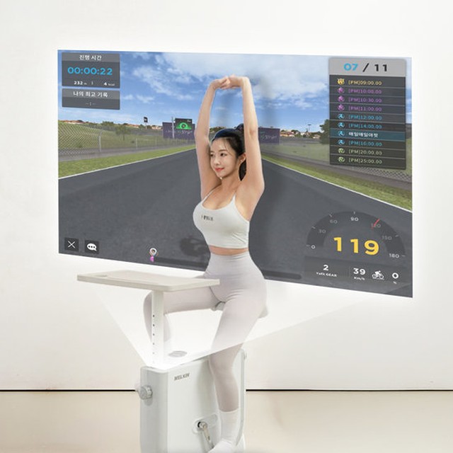 멜킨 (리퍼) 스마트 모노바이크 책상형 접이식 실내자전거 미니 사이클 집 다이어트 유산소