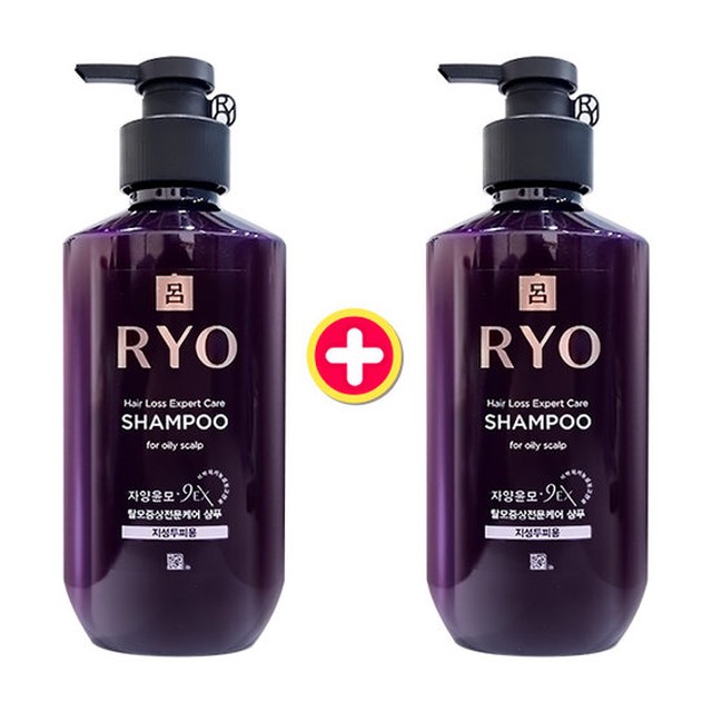 려 자양윤모 지성 두피용 샴푸 400ml 2개팩