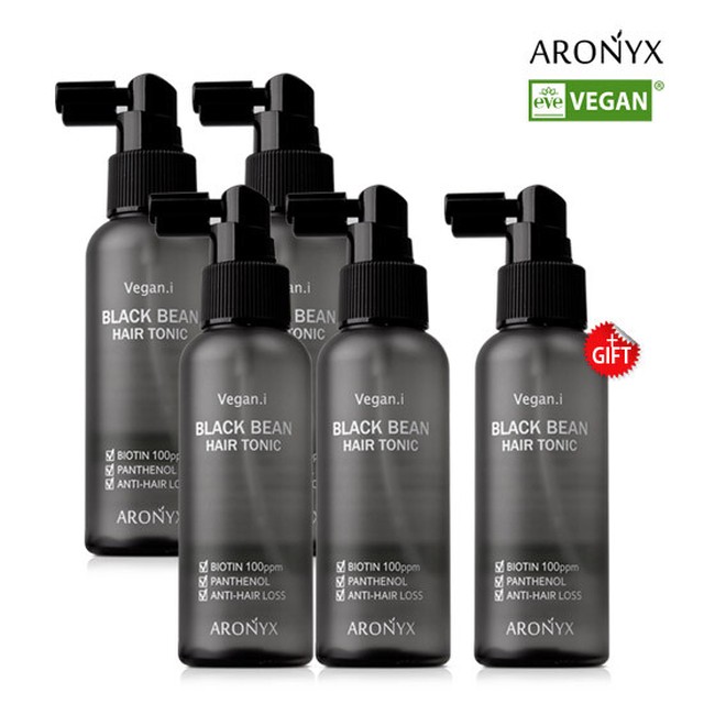 아로닉스 비건아이 블랙빈 탈모 헤어 토닉 100ml 4+1