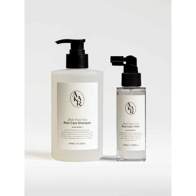 아카르 헤어 루트 딥케어 탈모샴푸 450ml + 쿨링 토닉 100ml 헤어케어 샴푸 린스