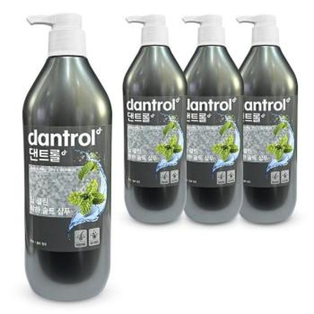 [셀러허브] 댄트롤 딥클린 박하 솔트 비듬 피지 샴푸 린스 겸용 820ml 4개 (S45270082)[이마트몰] [45270082]