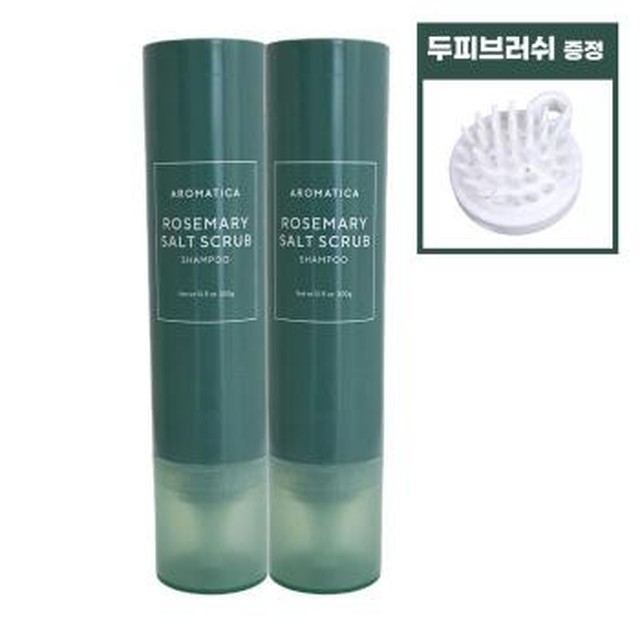 [셀러허브] 아로마티카 로즈마리 솔트스크럽 샴푸 300g 2병 비건 두피 케어 (S19296968)[이마트몰] [19296968]