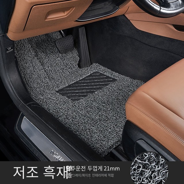 코일매트哈 자동차 코일 발 패드, 모든 브랜드에 범용 발 패드, 세단 및 SUV에 적합, 먼지 및 미끄럼 방지, 자유롭게 절단 가능