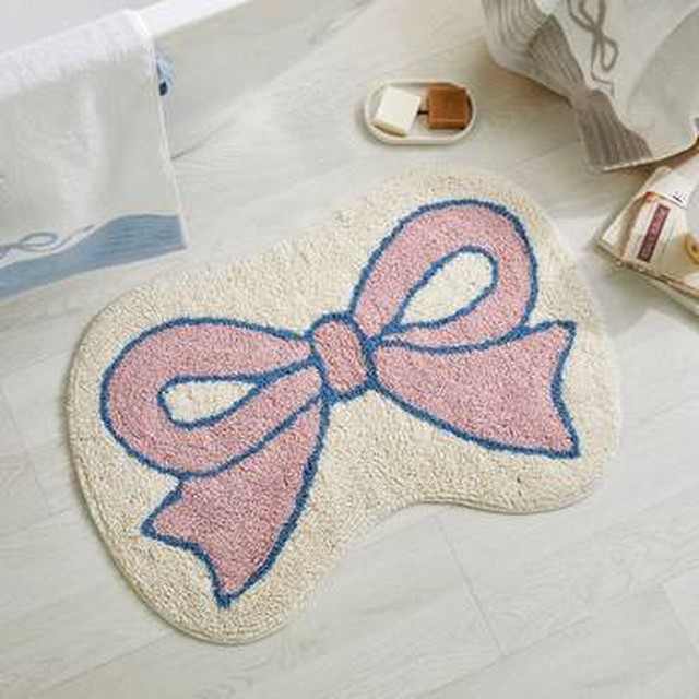 모던하우스 빅리본 면 터프팅 발매트 PINK 45X65