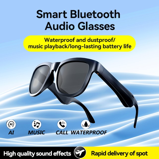 AI Bluetooth 스마트 번역 선글라스 지능형 번역 통화 소음 차단 여행 공부를 위한 음악 재생