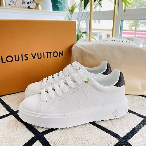 Louis Vuitton 1ABD8F LV x YK Time Out Sneaker, Brown, 36