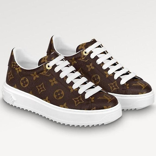 Louis Vuitton 1ABD8F LV x YK Time Out Sneaker, Brown, 39