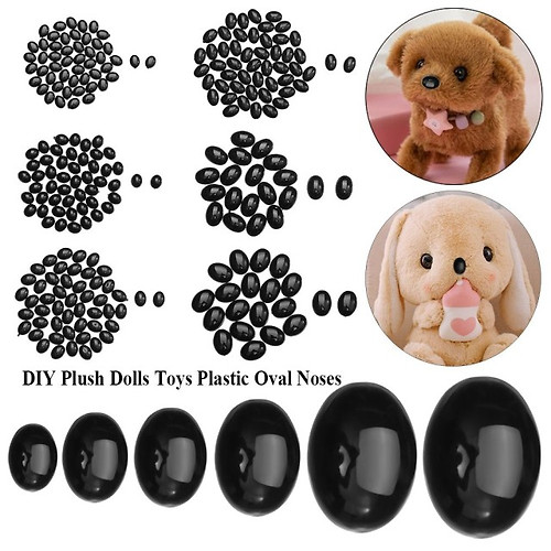 4x6mm Black Oval Safety Nose/eyes, Plastic Eyes for Stuffed