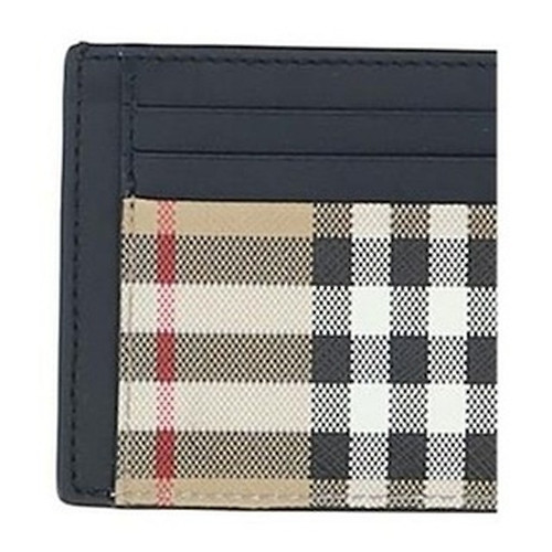 Burberry 8062684 GRAINY LEATHER TB MONEY CLIP Wallet Black